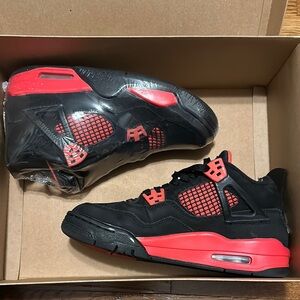 Air Jordan 4 Retro Black Red Sneakers